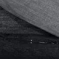 Ensemble de housse de couette gris foncé 155x220 cm Coton