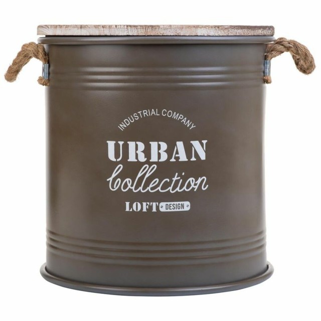 Bucket container Alexandra House Living Urban Brown Hemp Metal Fir woo