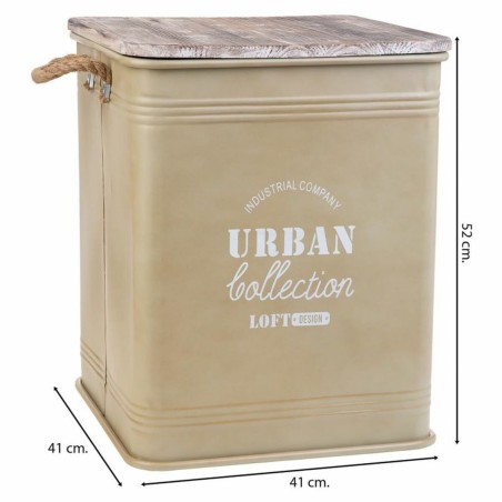 Cesto per i Panni Sporchi Alexandra House Living Urban Beige Canapa Me