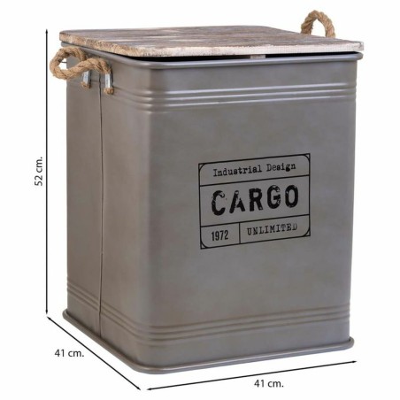 Cesto para la Ropa Sucia Alexandra House Living Cargo Gris Cáñamo Me