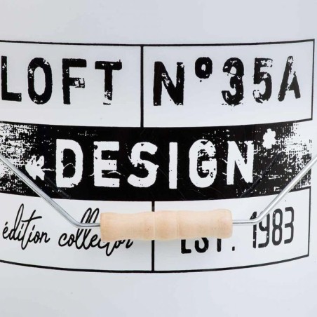 Würfel Alexandra House Living Weiß Hanf Metall Tannenholz 35 x 31 x