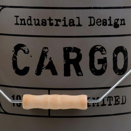 Seau Alexandra House Living Marron Chanvre Métal Bois d'épicéa 35 x 2