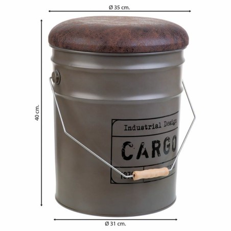 Secchio Alexandra House Living Marrone Canapa Metallo Legno di abete 3