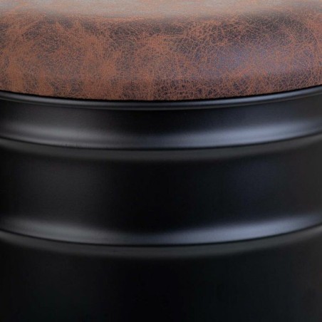 Cubo Alexandra House Living Negro Cáñamo Metal Madera de abeto 35 x