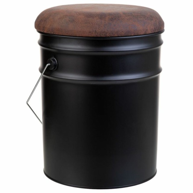 Bucket Alexandra House Living Black Hemp Metal Fir wood 35 x 31 x 40 c