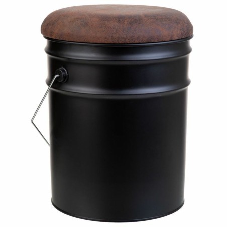 Bucket Alexandra House Living Black Hemp Metal Fir wood 35 x 31 x 40 c