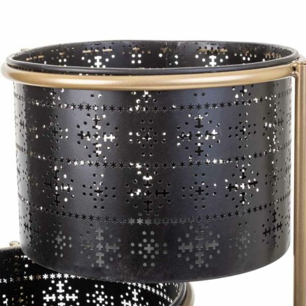 Macetero Alexandra House Living Negro Metal Hierro 2