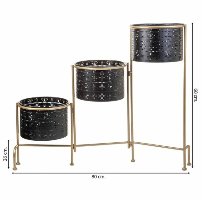 Vaso Alexandra House Living Nero Metallo Ferro