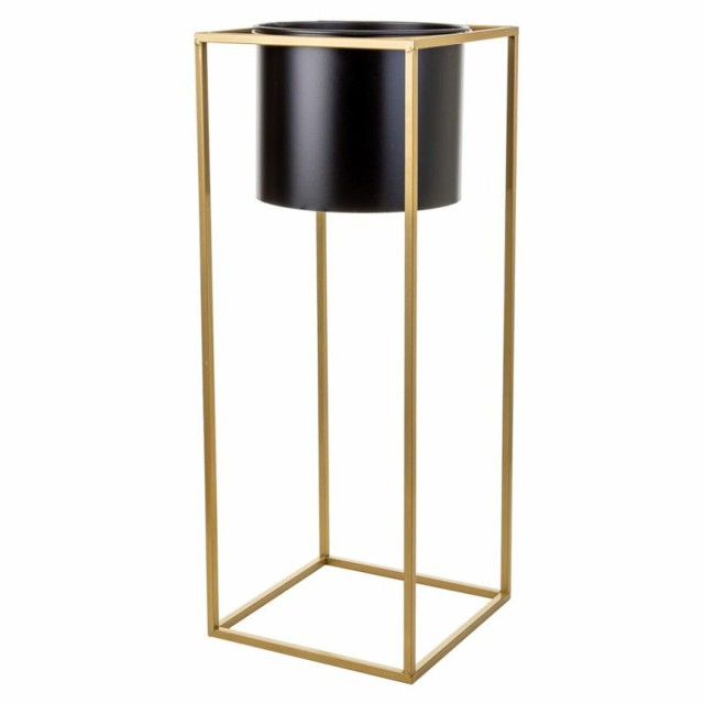 Set de Maceteros Alexandra House Living Negro Metal Hierro 26 x 178 x