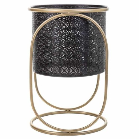 Set de Maceteros Alexandra House Living Negro Metal Hierro 26 x 178 x