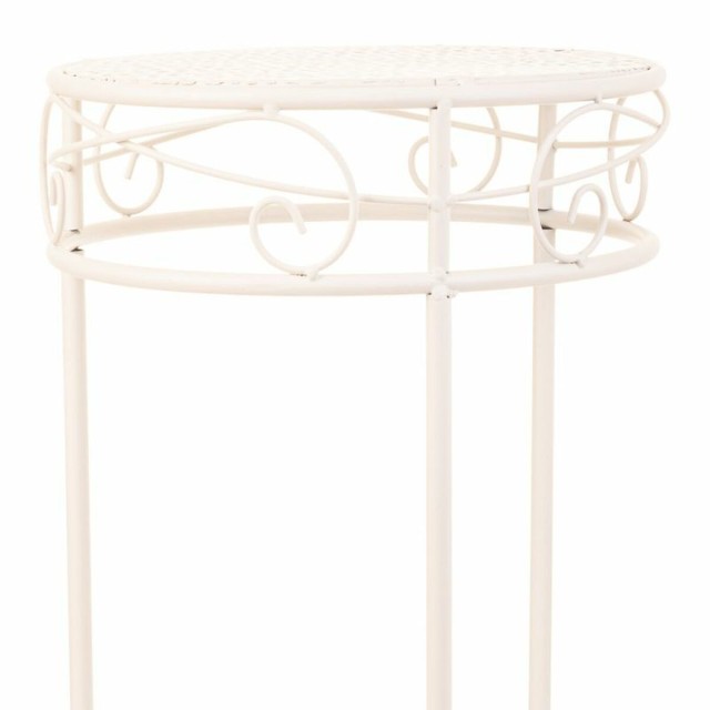 Sous-pot Alexandra House Living Blanc Métal Fer 28 x 120 x 58 cm