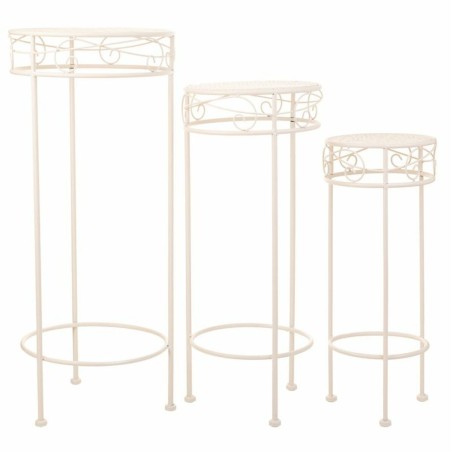 Flower Pot Stand Alexandra House Living White Metal Iron 28 x 120 x 58