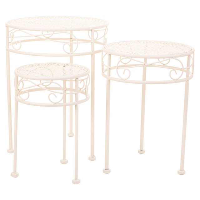 Soporte para Maceta Alexandra House Living Blanco Metal Hierro 30 x 12