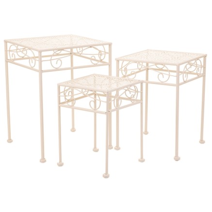 Soporte para Maceta Alexandra House Living Blanco Metal Hierro 25 x 45