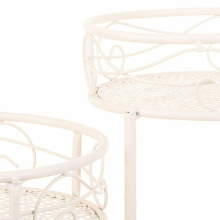 Supporto per Vaso Alexandra House Living Bianco Metallo Ferro 34 x 76 2