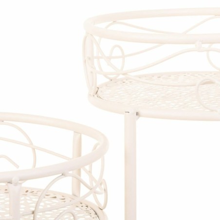 Flower Pot Stand Alexandra House Living White Metal Iron 34 x 76 x 40