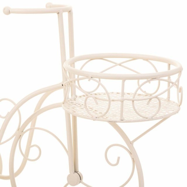 Flower Pot Stand Alexandra House Living White Metal Iron Bicycle 30 x