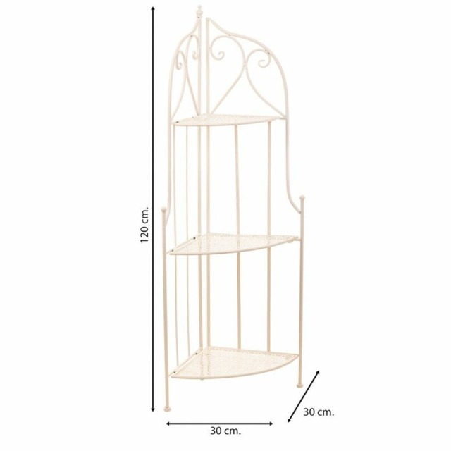 Scaffale ad Angolo Alexandra House Living Bianco Metallo Ferro Forjare