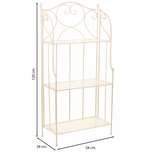 Regal Alexandra House Living Weiß Metall Eisen 30 x 70 x 30 cm