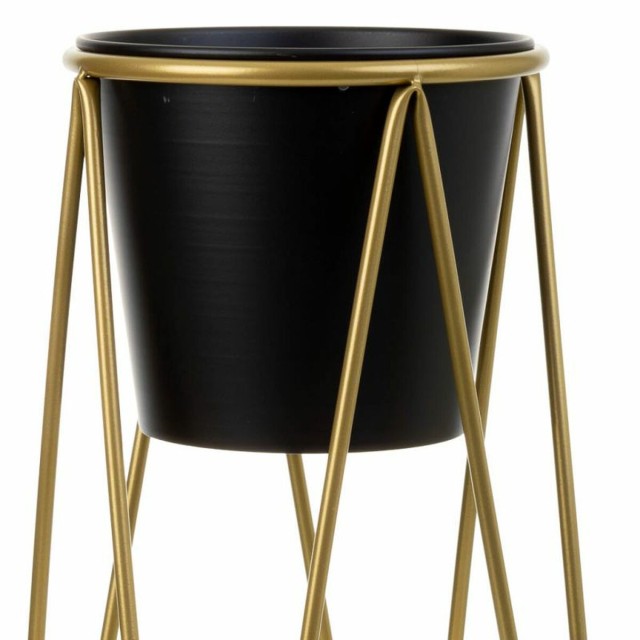 Plantenbakkenset Alexandra House Living Zwart Metaal Ijzer 26 x 68 x 8