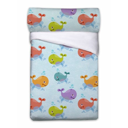 Set di copripiumino Pierre Cardin Ballenas Bianco Singolo 3 Pezzi 2