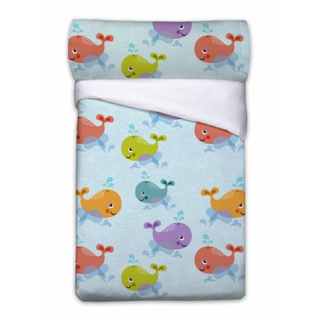 Juego de funda nórdica Pierre Cardin Ballenas Blanco Cama de 90 3 Pie