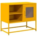 Meuble TV jaune moutarde 68x39x60,5 cm acier