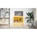Meuble TV jaune moutarde 68x39x60,5 cm acier