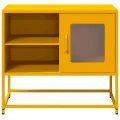 Meuble TV jaune moutarde 68x39x60,5 cm acier
