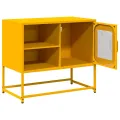 Meuble TV jaune moutarde 68x39x60,5 cm acier