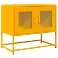 Meuble TV jaune moutarde 68x39x60,5 cm acier laminé à froid