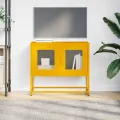 Meuble TV jaune moutarde 68x39x60,5 cm acier laminé à froid