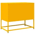 Meuble TV jaune moutarde 68x39x60,5 cm acier laminé à froid