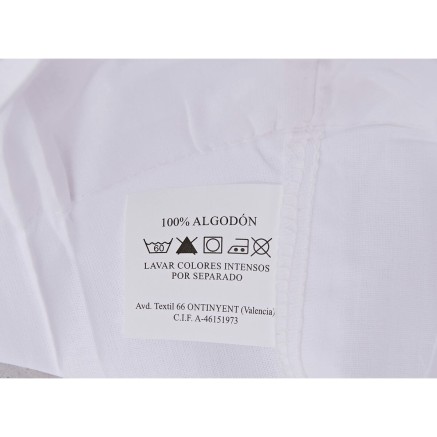 Taie d'oreiller Hosteline IRIS Blanc Lit 1 persone 144 Fils 90 cm 2