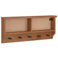 Porte-manteau mural SANDNES 87x12x35 cm bois massif pin