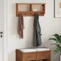 Porte-manteau mural SANDNES 87x12x35 cm bois massif pin