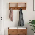 Porte-manteau mural SANDNES 87x12x35 cm bois massif pin