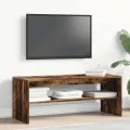 Meuble TV Chêne fumé 100x40x40 cm Bois d'ingénierie