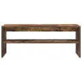 Meuble TV Chêne fumé 100x40x40 cm Bois d'ingénierie