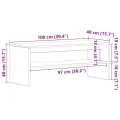 Meuble TV Chêne fumé 100x40x40 cm Bois d'ingénierie
