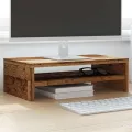 Support de moniteur vieux bois 42 x 24 x 13cm bois d'ingénierie