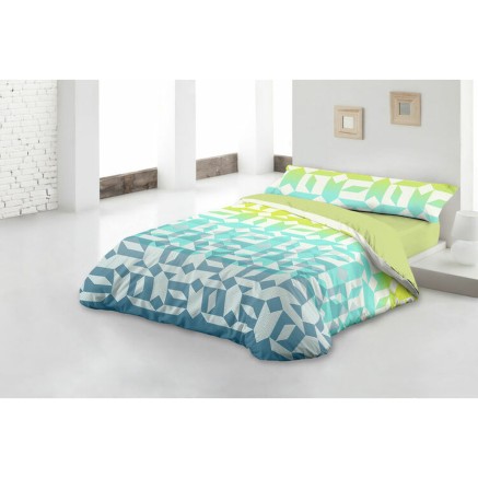 Parure de couette Hosteline HARRIS Vert Lit 1 persone 2 Pièces 2