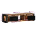 Meuble TV 100x30x25 cm Bois de récupération solide