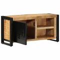 Meuble TV 80x30x40 cm bois massif de manguier brut
