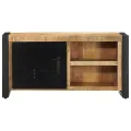 Meuble TV 80x30x40 cm bois massif de manguier brut