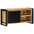 Meuble TV 80x30x40 cm bois massif de manguier brut