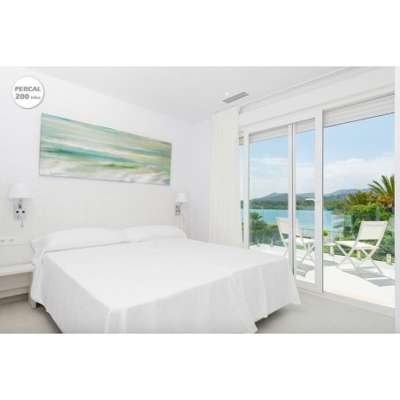 Set beddengoed Hosteline IRIS PREMIUM Wit Bed van 135