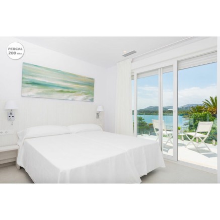 Set beddengoed Hosteline IRIS PREMIUM Wit Bed van 150 2