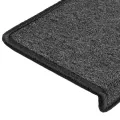 Tapis d'escalier 30 pcs 65x21x4 cm Anthracite