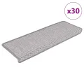 Tapis d'escalier autocollants 30 pcs 65x21x4 cm platine